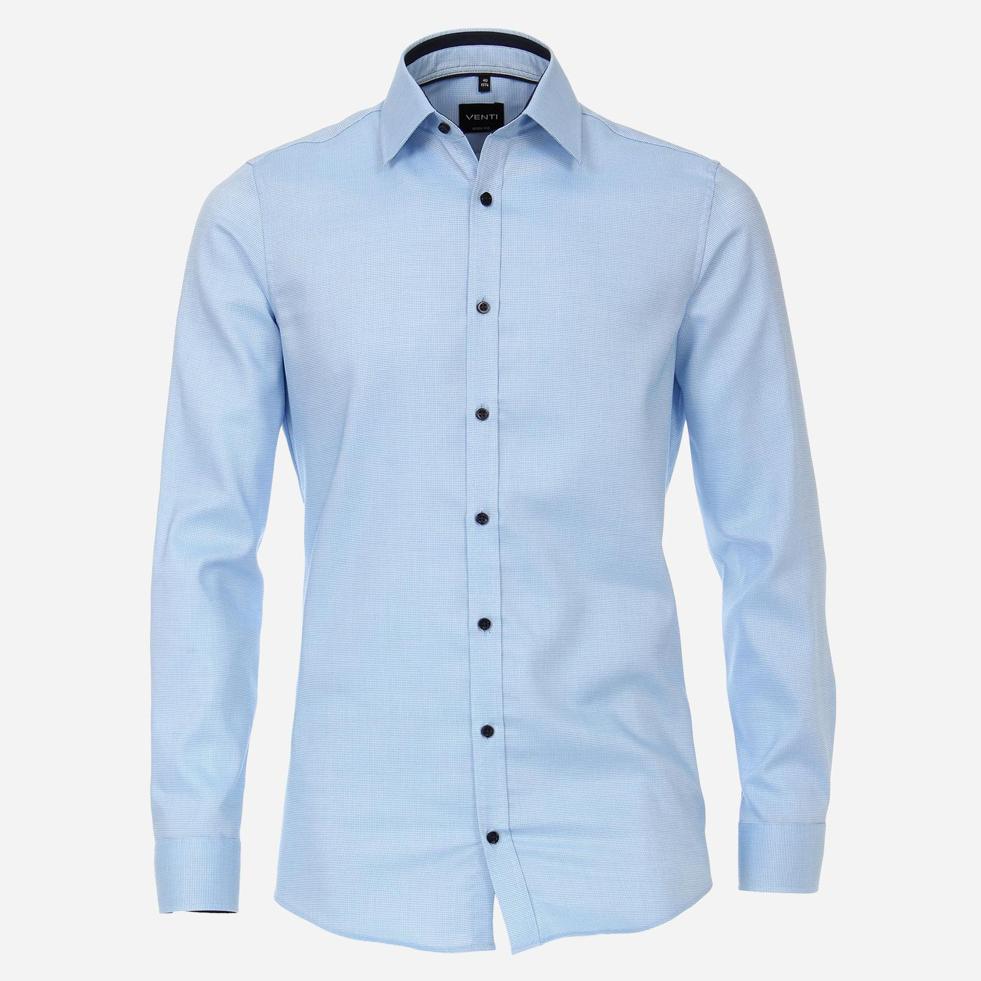 VENTI Modro-biela pánska košeľa, Body fit Veľkosť: 40 (M)