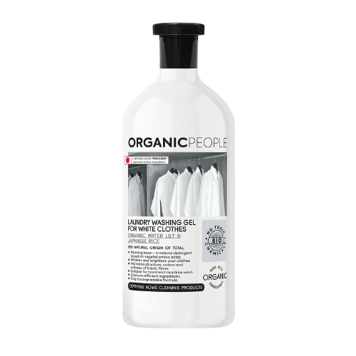 Organic Peolpe Öko Mosógél fehér ruhákhoz bio vízililiommal és japán rizzsel