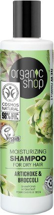 Organic Shop Hydratačný šampón na suché vlasy Artičok a brokolica 280 ml