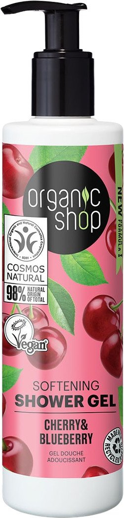 Organic Shop Softening tusfürdő cseresznyével és áfonyával