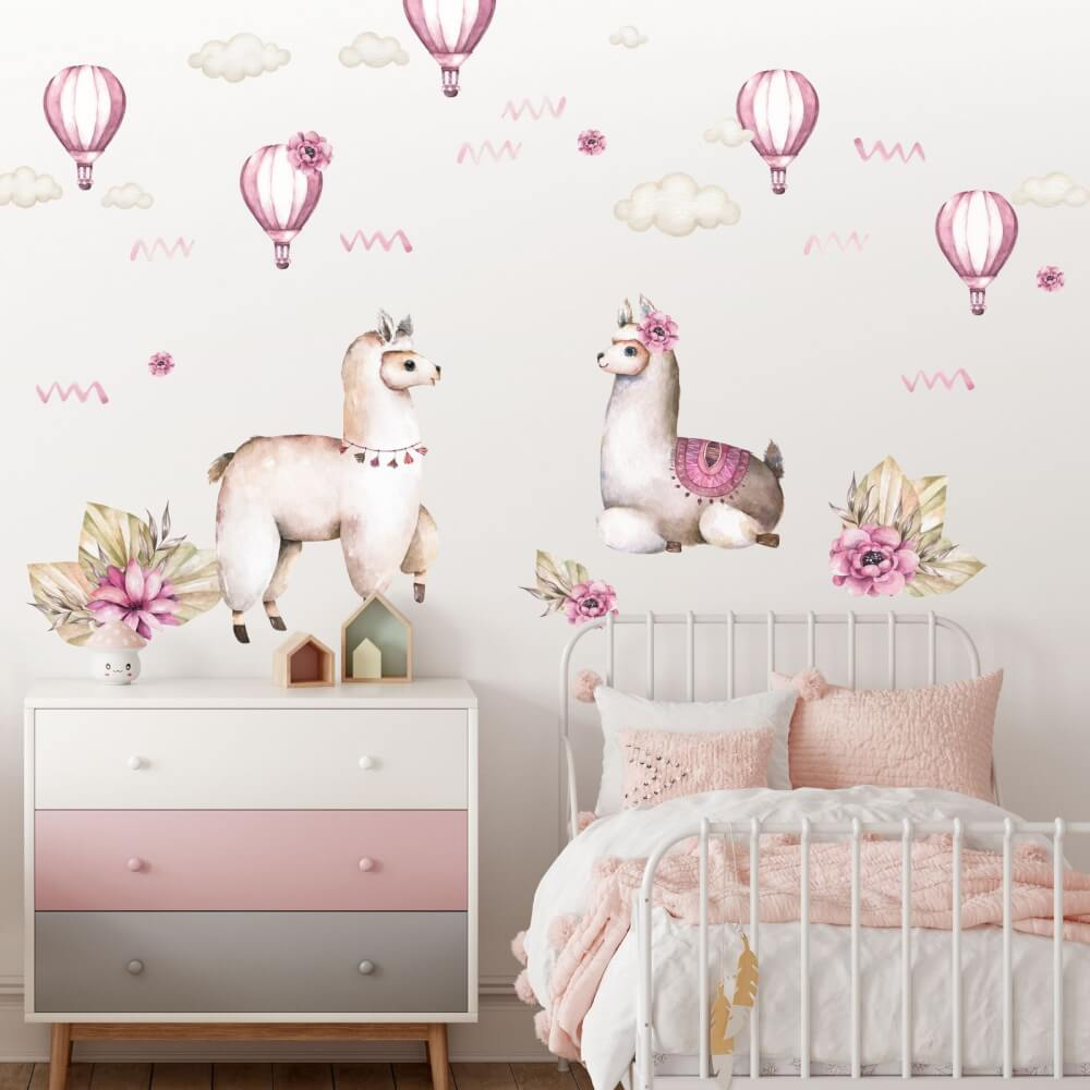 Falmatricák - Pink alpacas