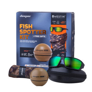 Sada Fish Spotter Kit sonar Deeper CHIRP+ 2 + glasses + neck scarf + license