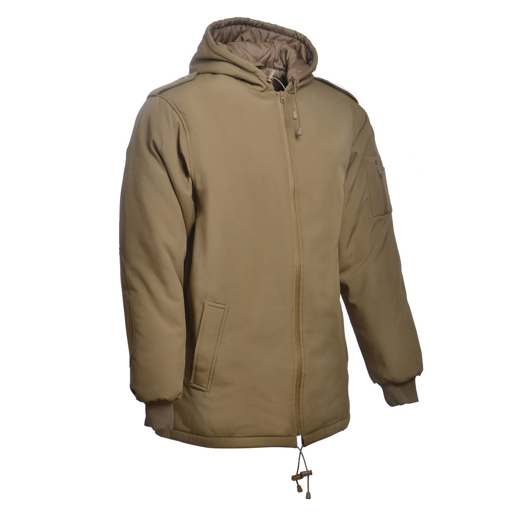 M-Tramp DUBON softshellová bunda, podšívka, kapucňa - COYOTE, 2XL