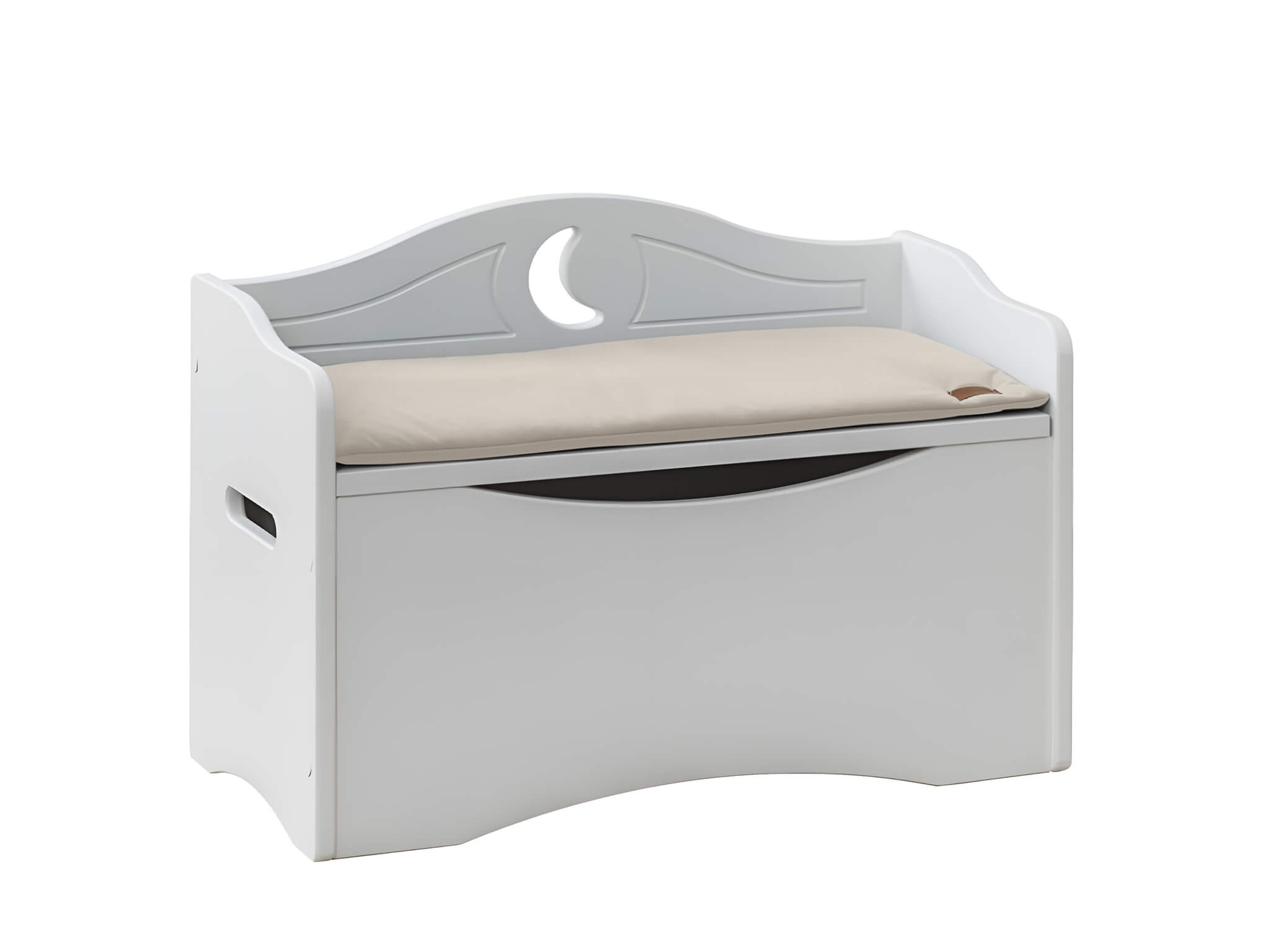 Toy box with moon motif - beige