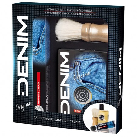 Denim Original After Shave 100 ml + Borotválkozó krém 100 ml + Fésű készlet