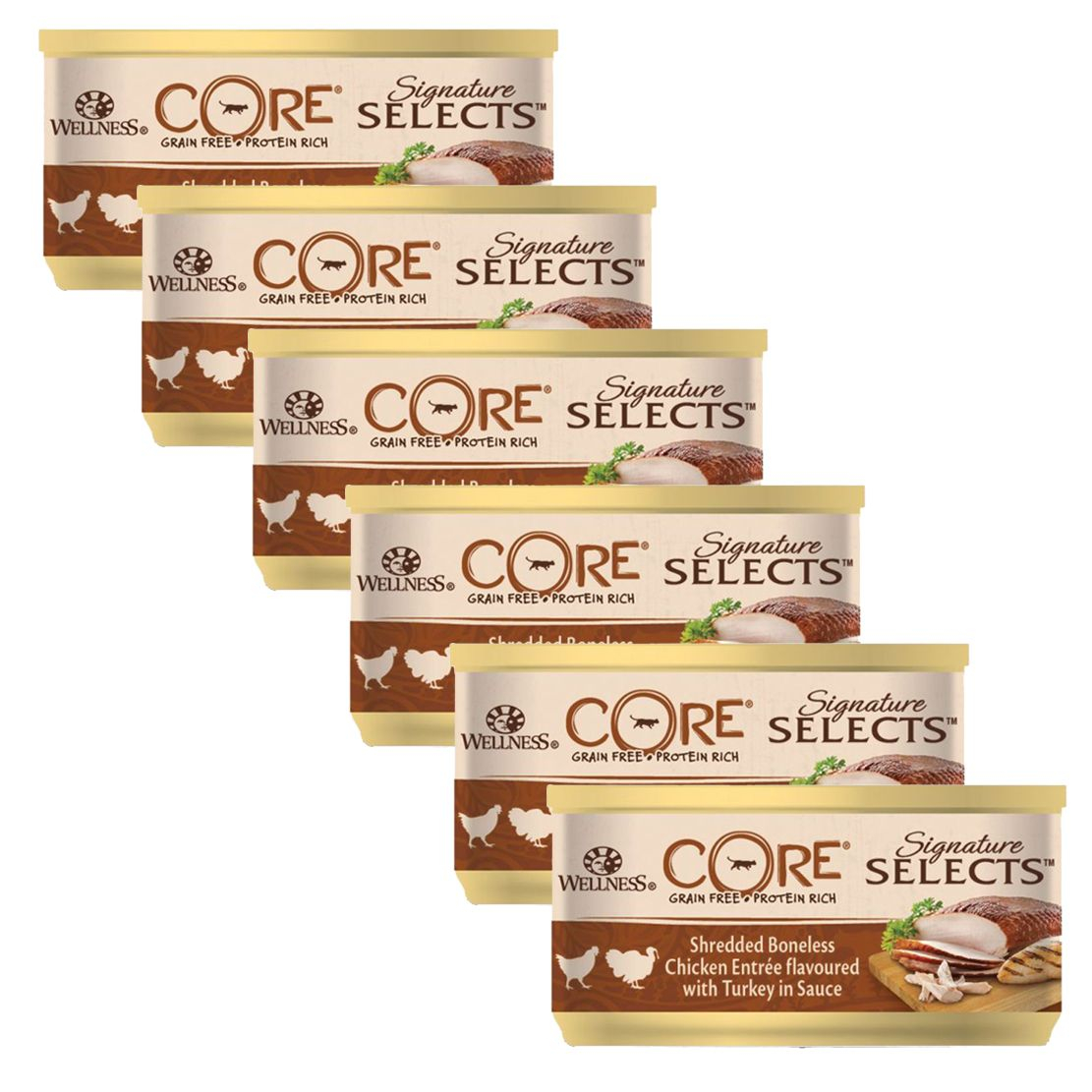 Wellness CORE Signature Selects pui & curcan 6 x 79 g