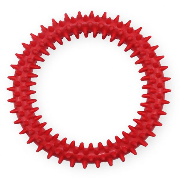 TPR inel din cauciuc cu țepișori - roșu 12,5cm