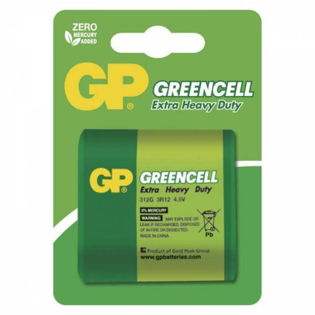 Bateria GP Greencell 4,5 V folha plana