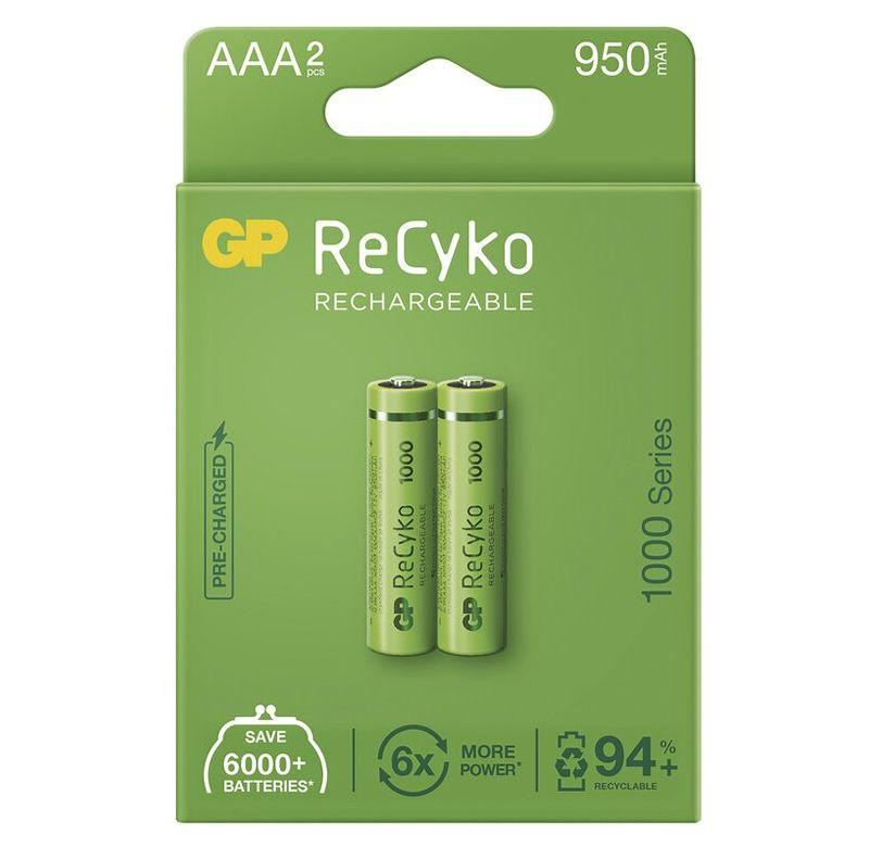 Batteries GP ReCyko HR03 (AAA) 950 mAh 2 pcs