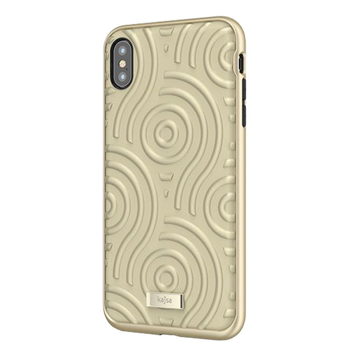 Kajsa Briquette Collection Sphere iPhone XS Max Hülle - Champagner Gold