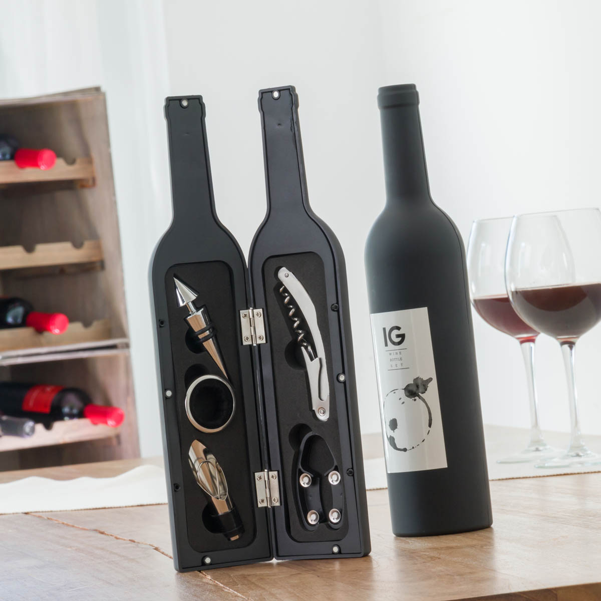 InnovaGoods Wine Bottle Case (5 Pieces)