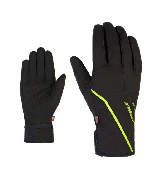 Cross-country gloves Ziener ULTIMO black/lime