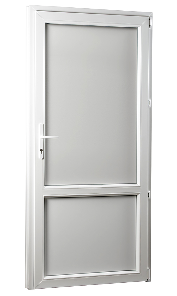 Porte secondaire REHAU Smartline +, pleine, droite - Fenêtre-instantanée.fr - 880 x 2080.