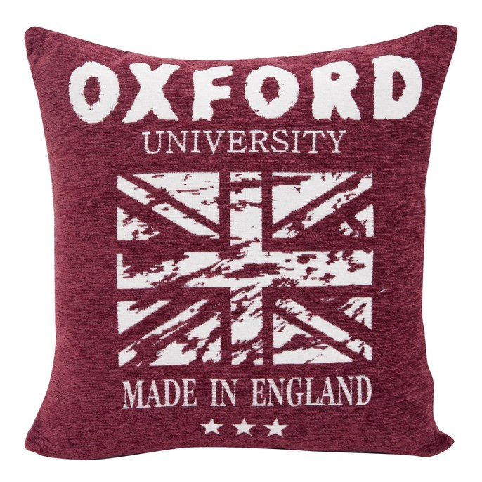 Cushion OXFORD 45x45cm vinyl/tapestry wine Mybesthome Variant: Pillow case with hypoallergenic quilted filling, 45x45 cm