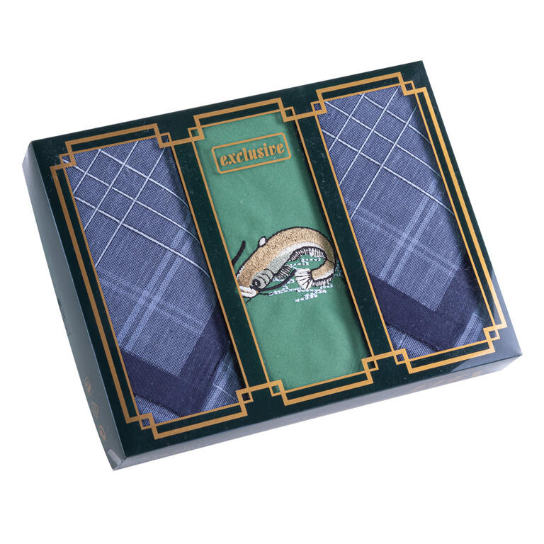 Men's handkerchief gift set SOMN, 3 pcs