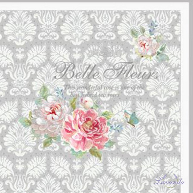 Servítky Belle Fleurs (Kvalitné servítky s krásnym vzorom kvetov)