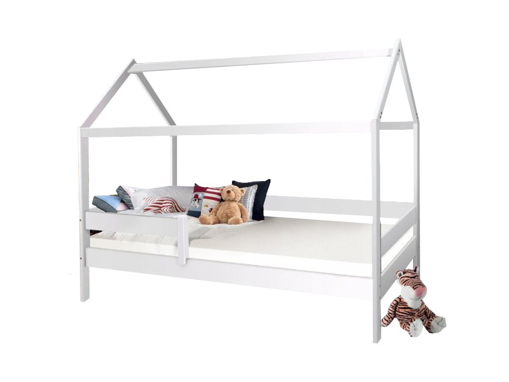 MG MÁRTON házikó ágy 90x200 cm ágyneműtartó nélkül - fehér