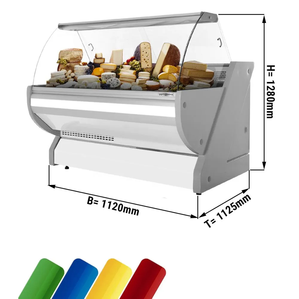 Kylskåp display - 1,1 x 1,15 m - 250 liter (Färg: främre panel blå)