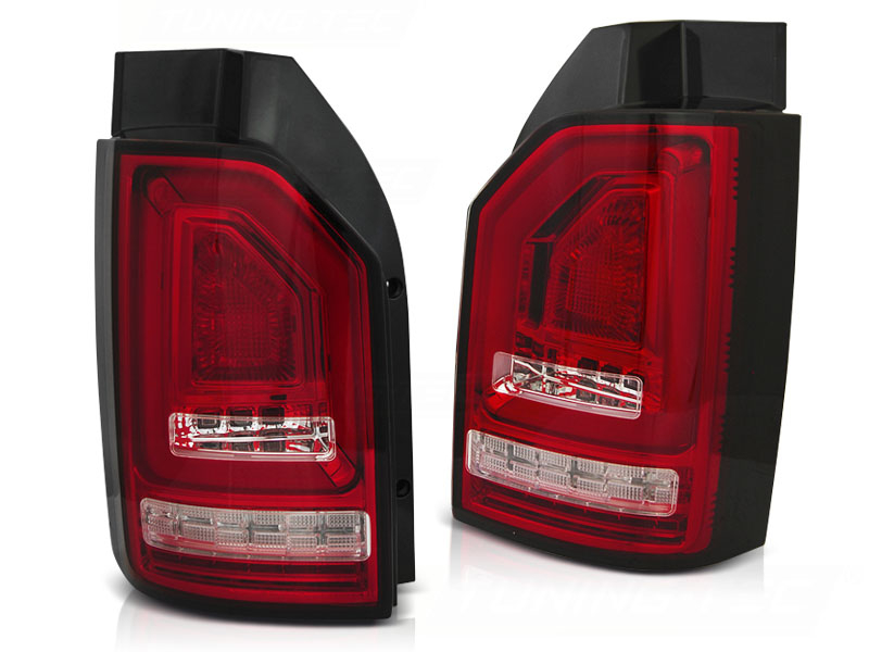 Rear lights VW T6 Red White Seq Led Bar LED