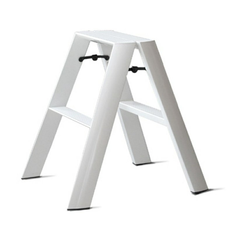 Step stool small, white - Lucano