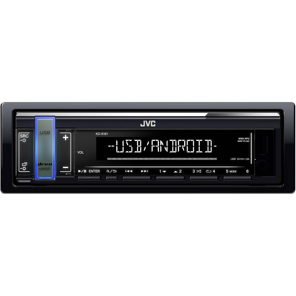 Auto rádio JVC KD-X161 - MP3 / USB / AUX / iluminação de fundo opcional