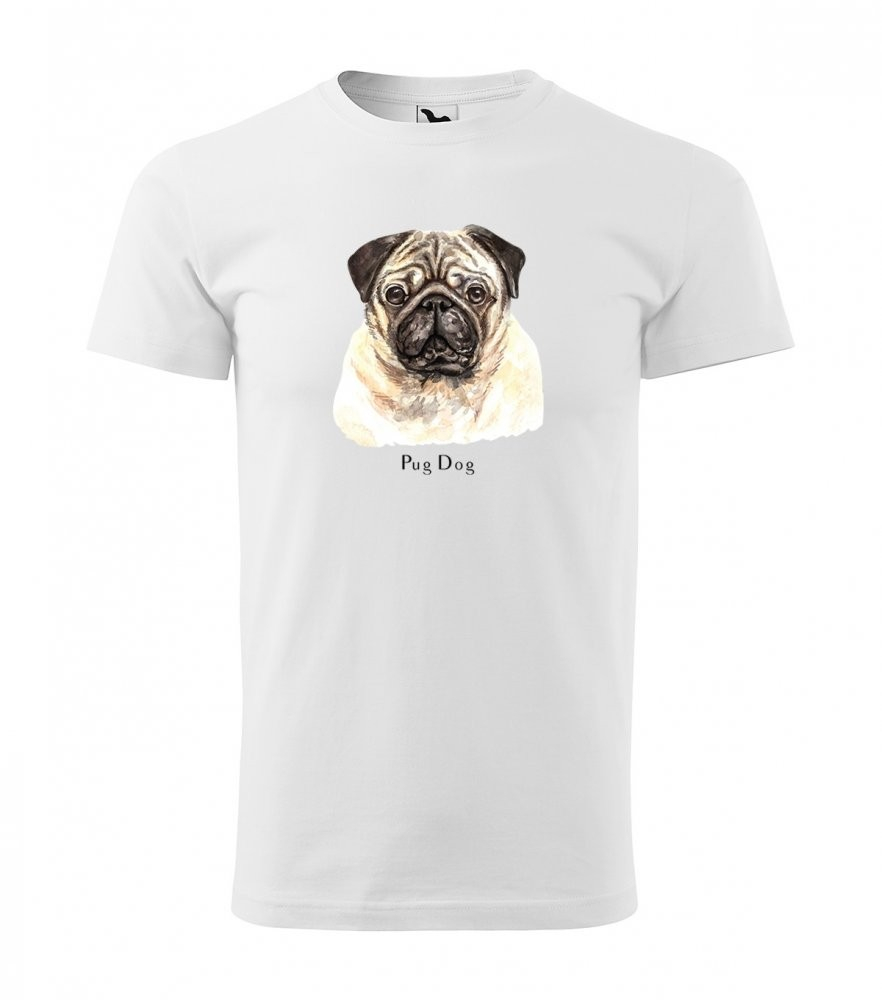 Tricou imprimat pentru bărbați pentru iubitorii rasei de câini puggle Alb XL