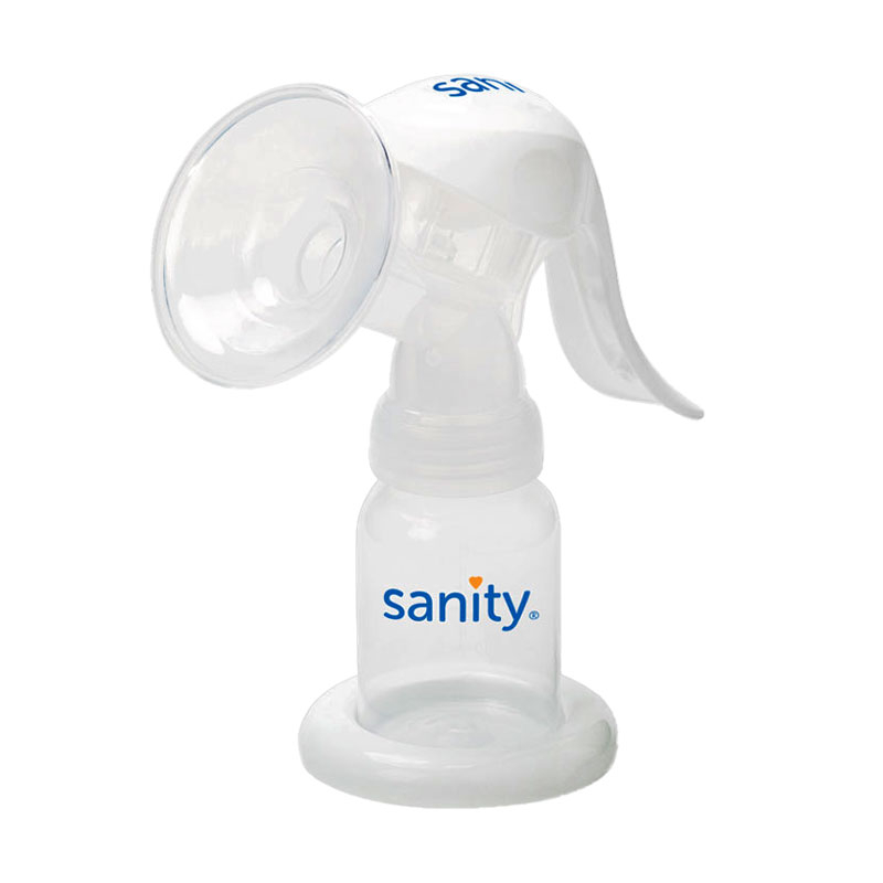 Manuelle Brustpumpe Sanity Easy Comfort, mit Ventil, Flasche und BPA-freiem Sauger