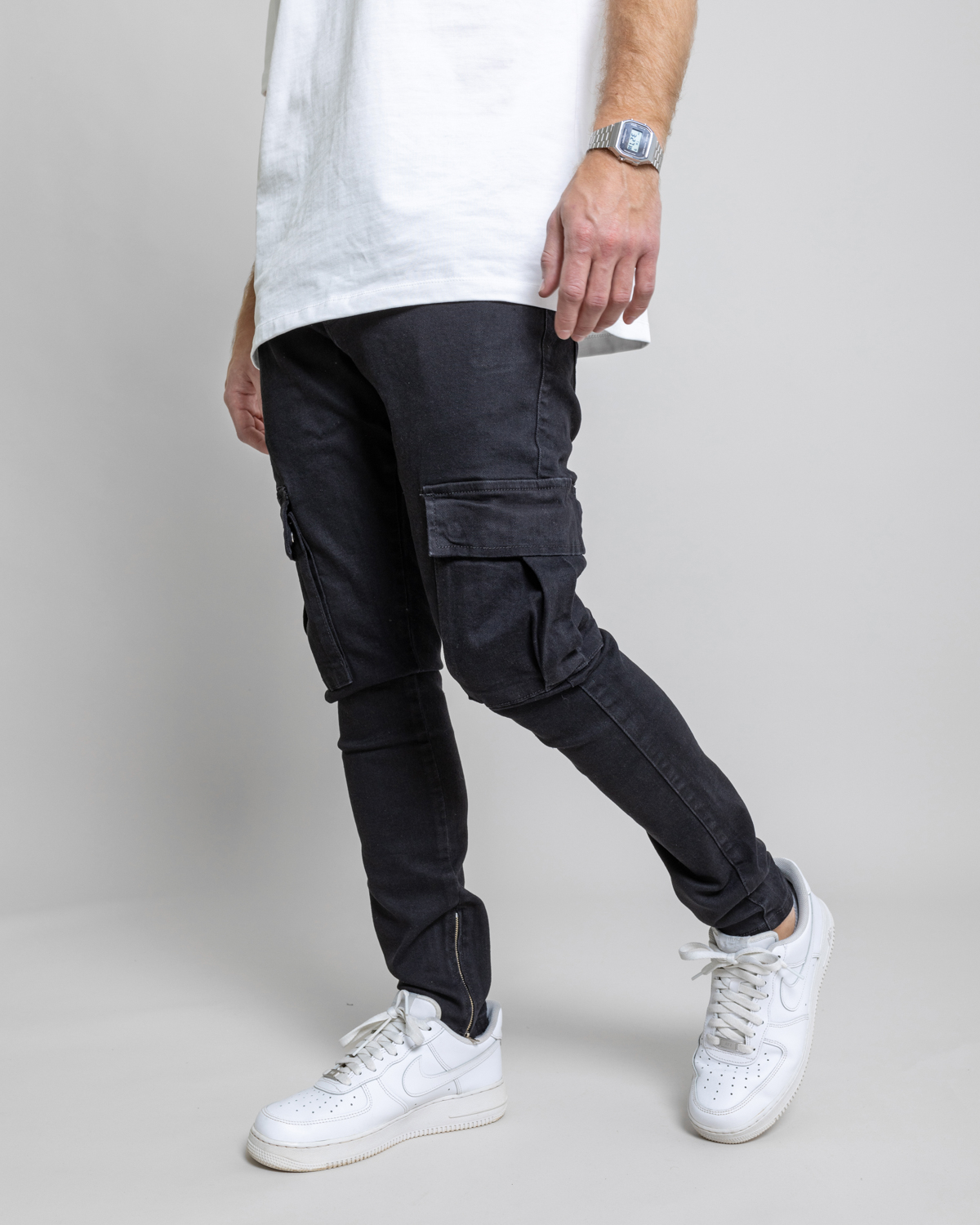 Black cargo jeans SUGARE