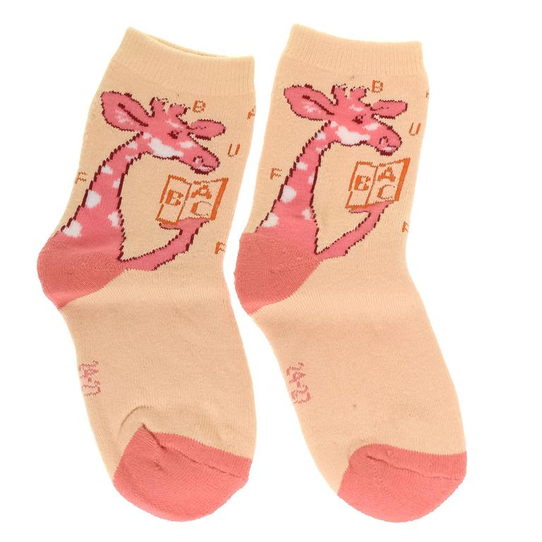 Children's orange socks GIRAFFE