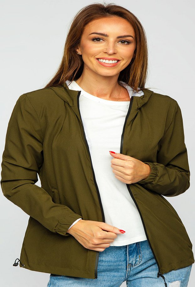 DL_SK Khaki women's transitional jacket Size: S