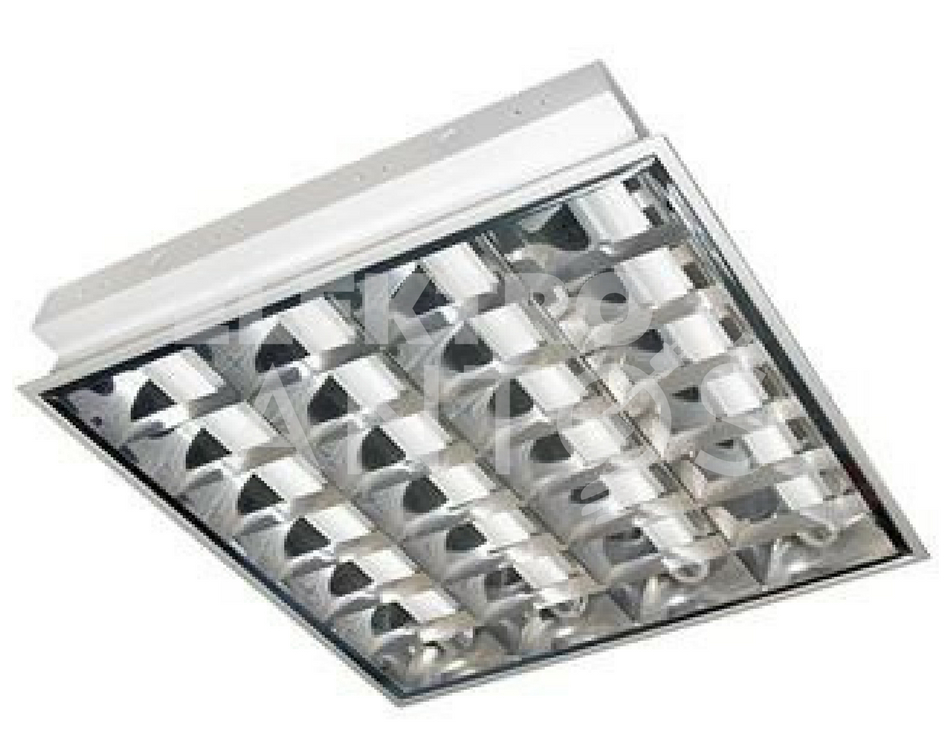 Recessed luminaire EVG with ballast 4x18W for installation 60x60 cm AN31