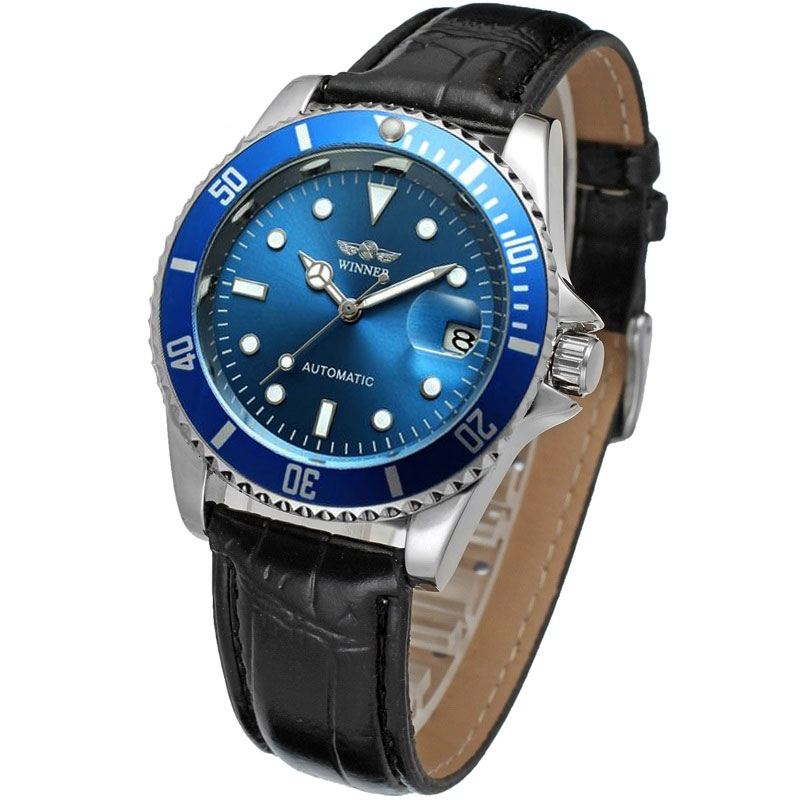 Mužské mechanické hodinky Winner WZ0305W Modré
