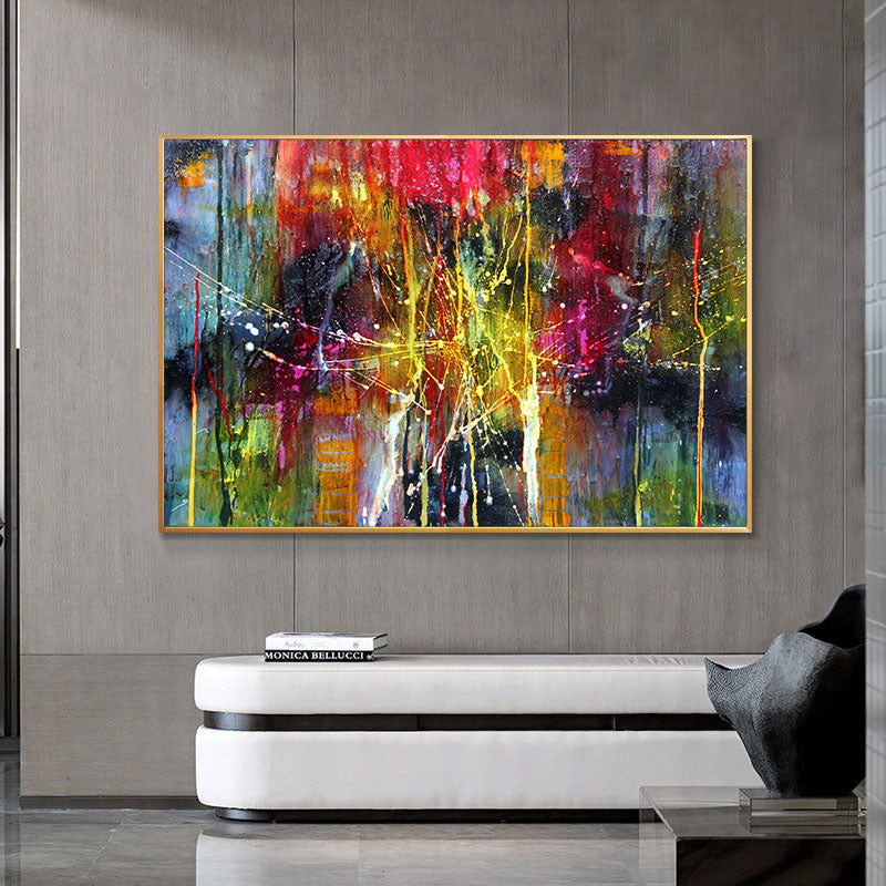 Abstraktit värikkäät maalaukset | Minerva Design, 30x50cm