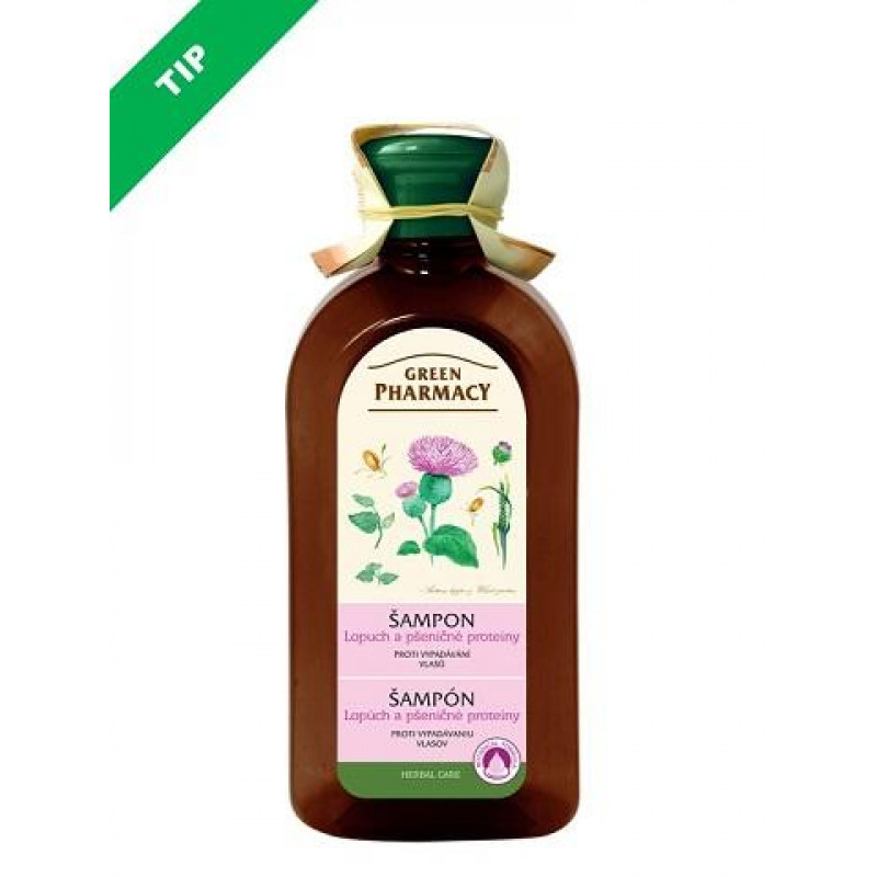 Green Pharmacy Anti-Haarausfall-Shampoo 350 ml - Klette und Weizenproteine