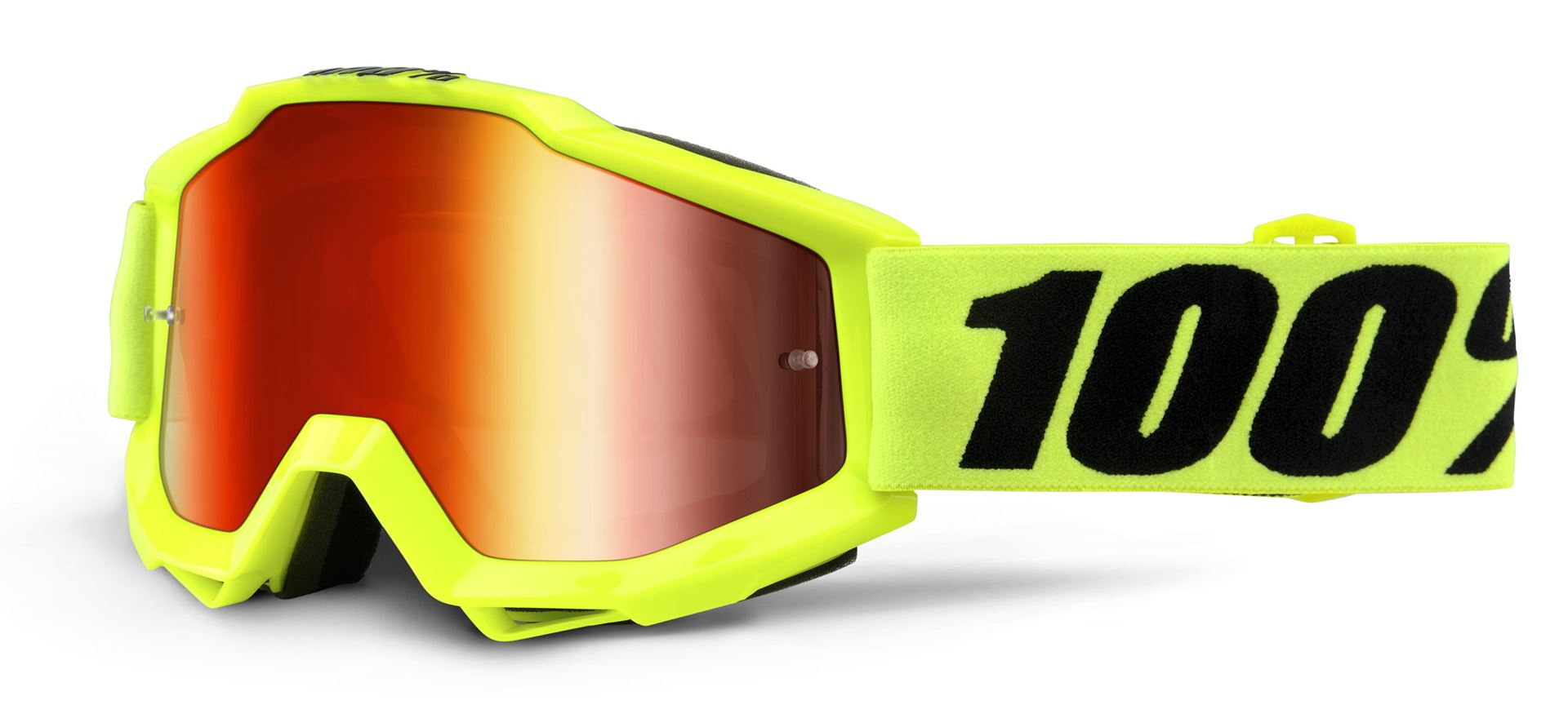 100% ACCURI YOUTH neon rood lens motorcrossbril voor kinderen