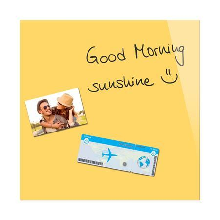Glass magnetic board, 60x40 cm, BE!BOARD, sunny yellow
