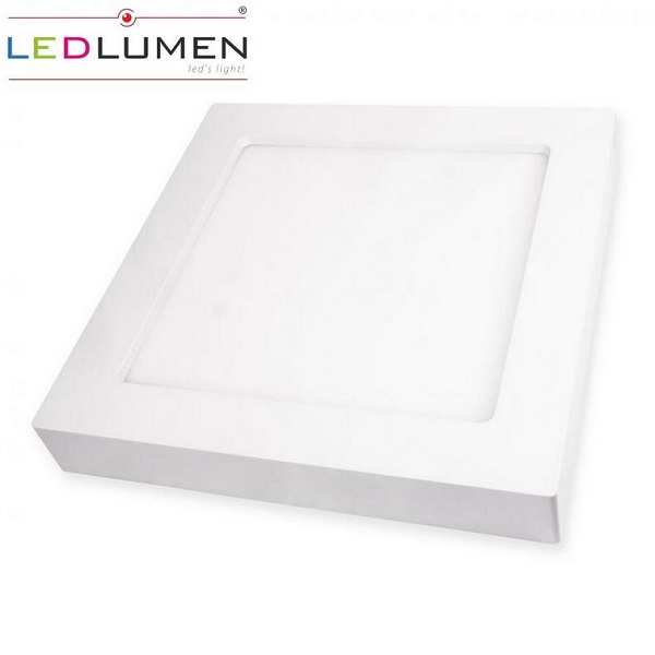 Prisadené štvorcové svietidlo LEDlumen 24W 2080lm neutrálna biela, biely rám