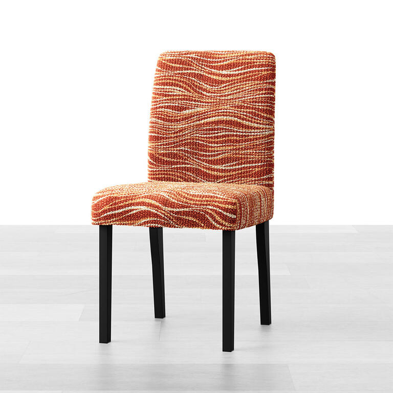 Bi-elastyczne pokrowce UNIVERSO NOWE cieniowane cegła krzesła z oparciem 2 szt. 45 x 45 x 50 cm