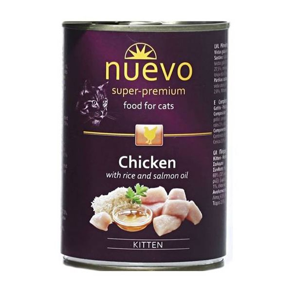 NUEVO CAT Kitten Chicken konzerv 400 g