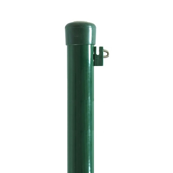 Plotový sloupek PRIMA poplastovaný 2100 mm | kruhový profil Ø 38 mm | zelená RAL 6005