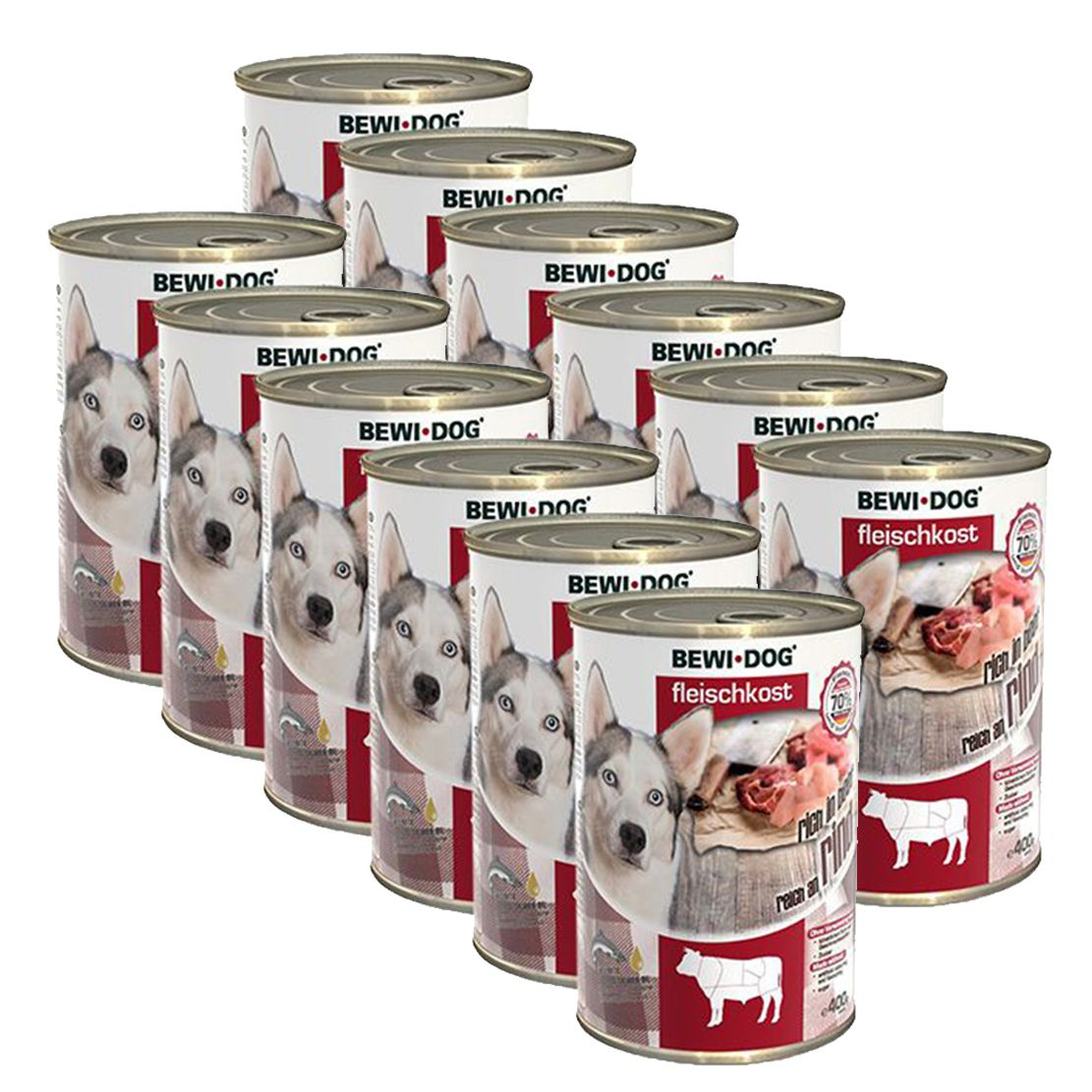 New BEWI DOG konzerv – Marhahús, 12 x 400 g