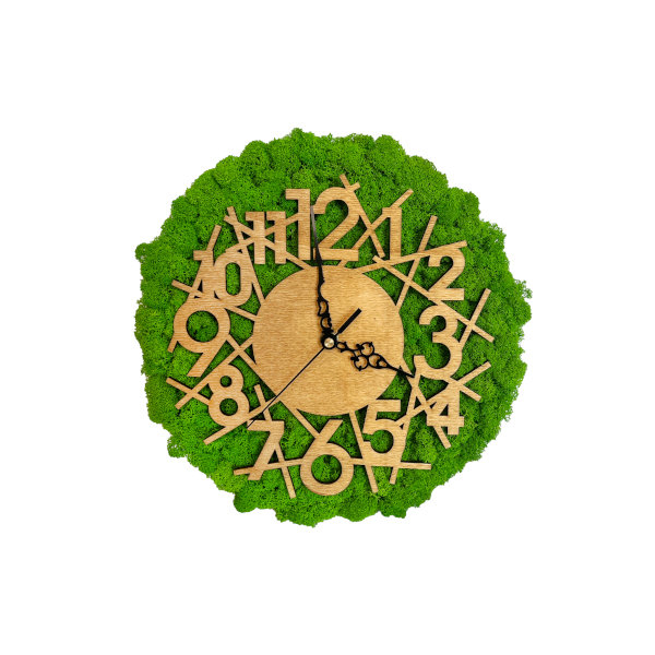 Moss clock 30cm
