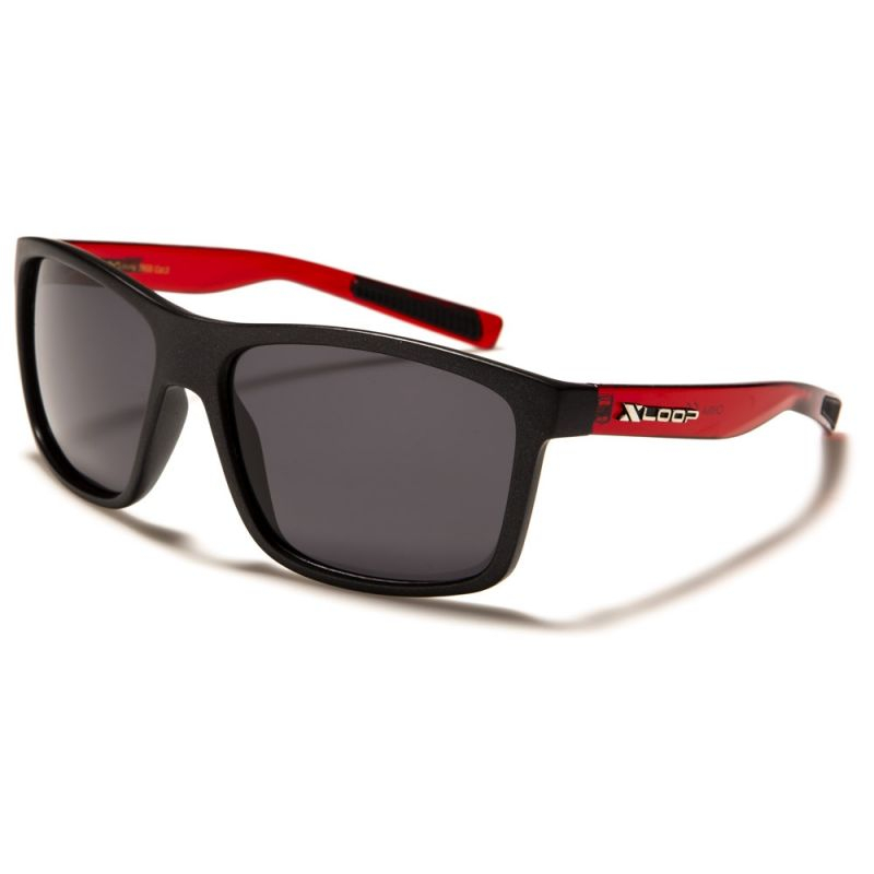 Xloop Óculos de Sol Clássicos Masculinos Polarizados Vermelhos