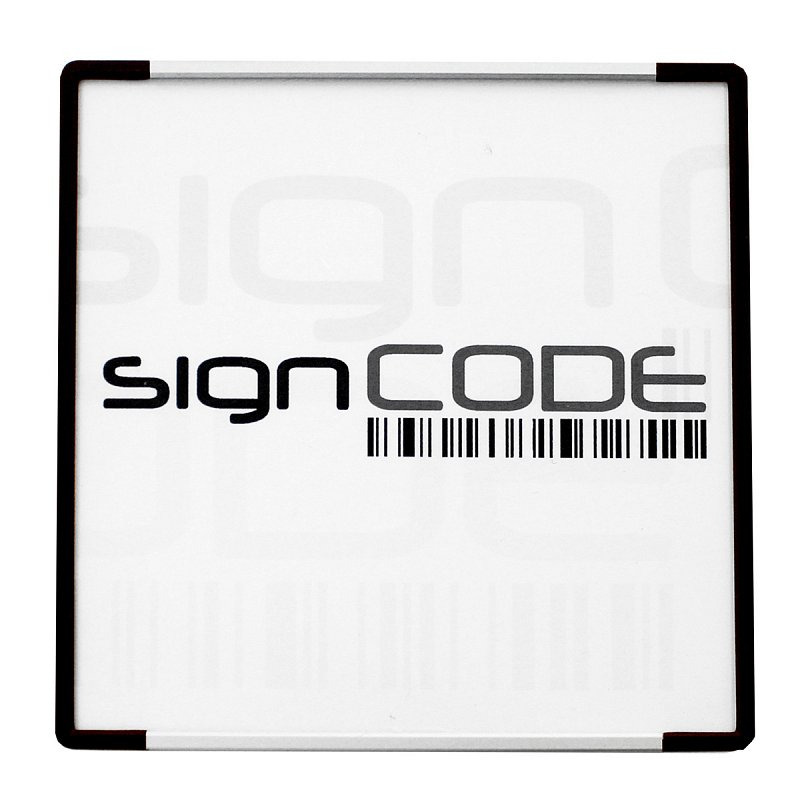 Orientační tabulka SignCode s plexi, černá 210x420 mm