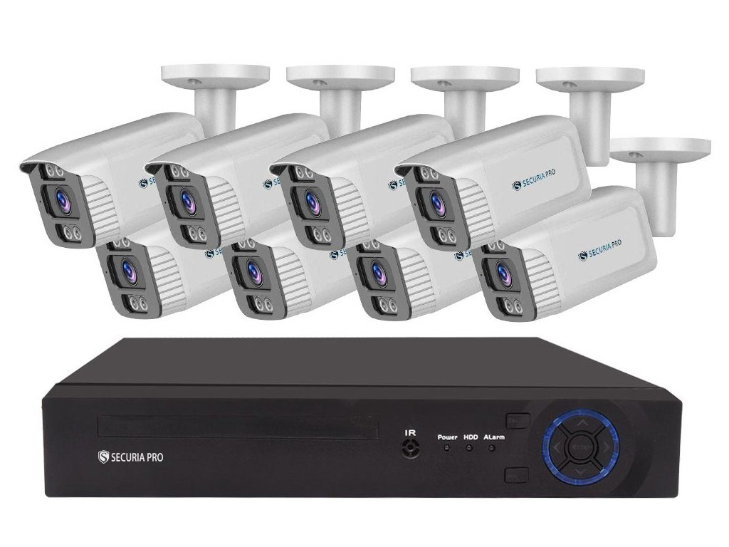 Kamerový set Securia Pro NVR8CHV5S-W IP, 5Mpx, 8 kamery, PoE NVR, bílá