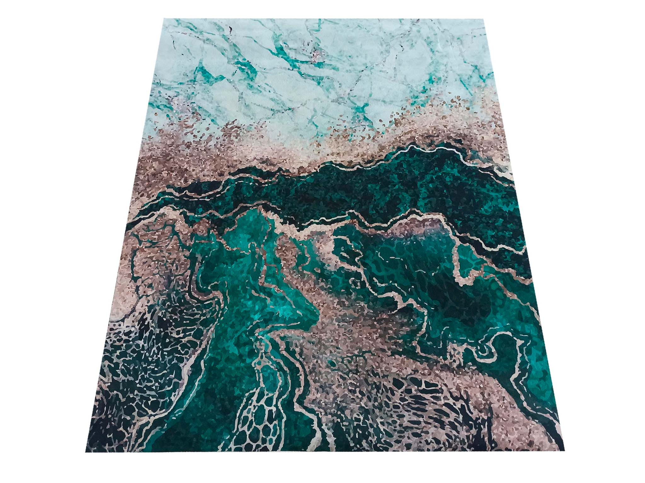DY Smaragdový protišmykový koberec Moke Rozmer: 160x220 cm