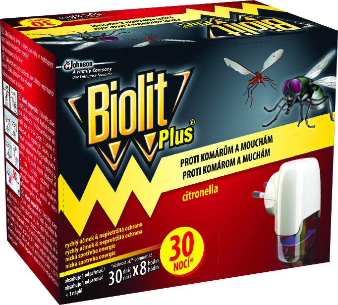 Biolit Plus Elektrický odparovač s vôňou citronelly proti komárom a muchám 31 ml