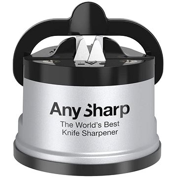 Affilatore per coltelli AnySharp Premium con corpo in plastica in blister, argento ANYSHARPSILVER