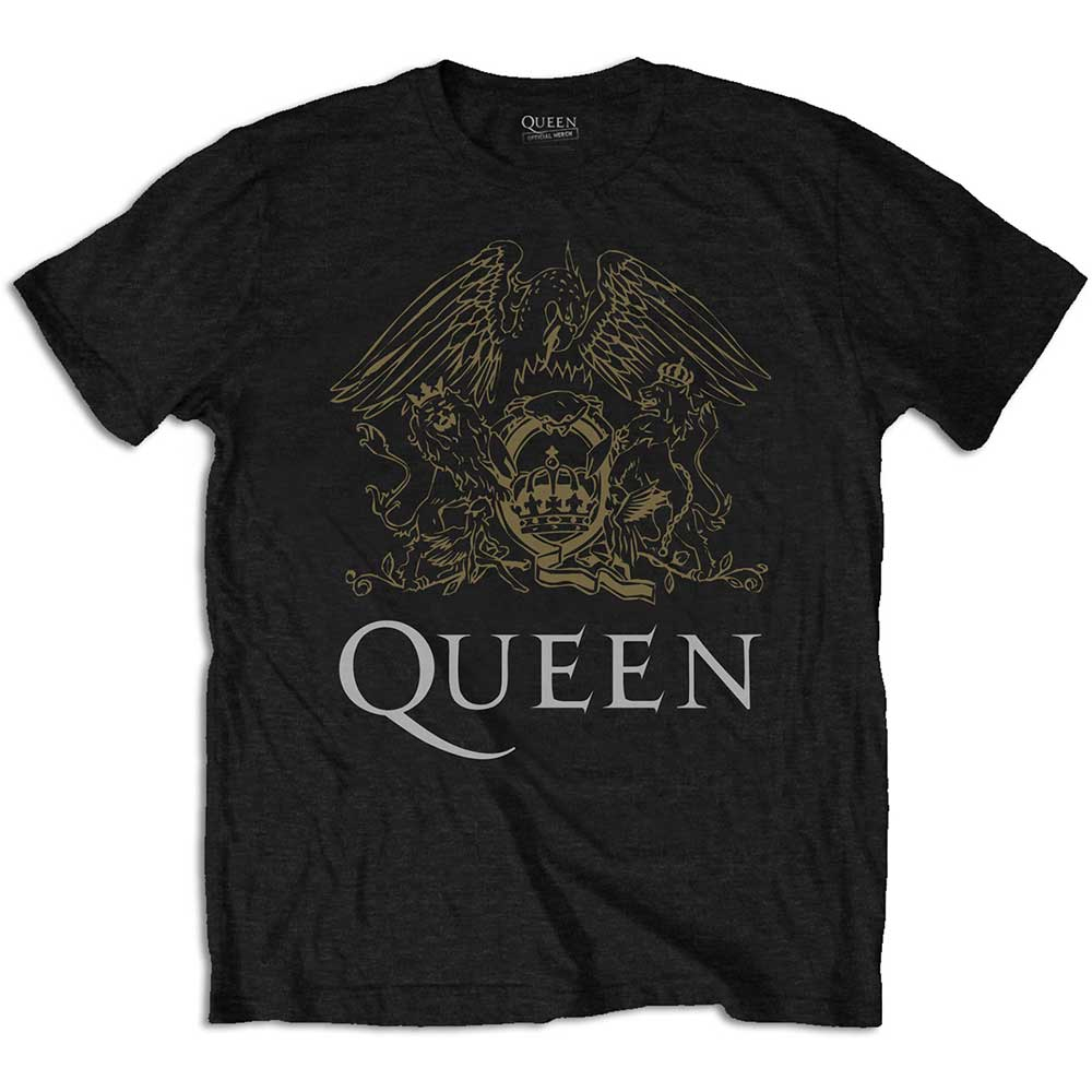 Queen tričko Crest Čierna XL