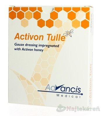 Advancis Medical Activon tulle krytie gázové 3-vrstvové 10 x 10 cm 5 ks